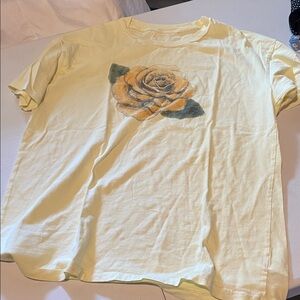 American Eagle Outfitters Light Yellow Tee